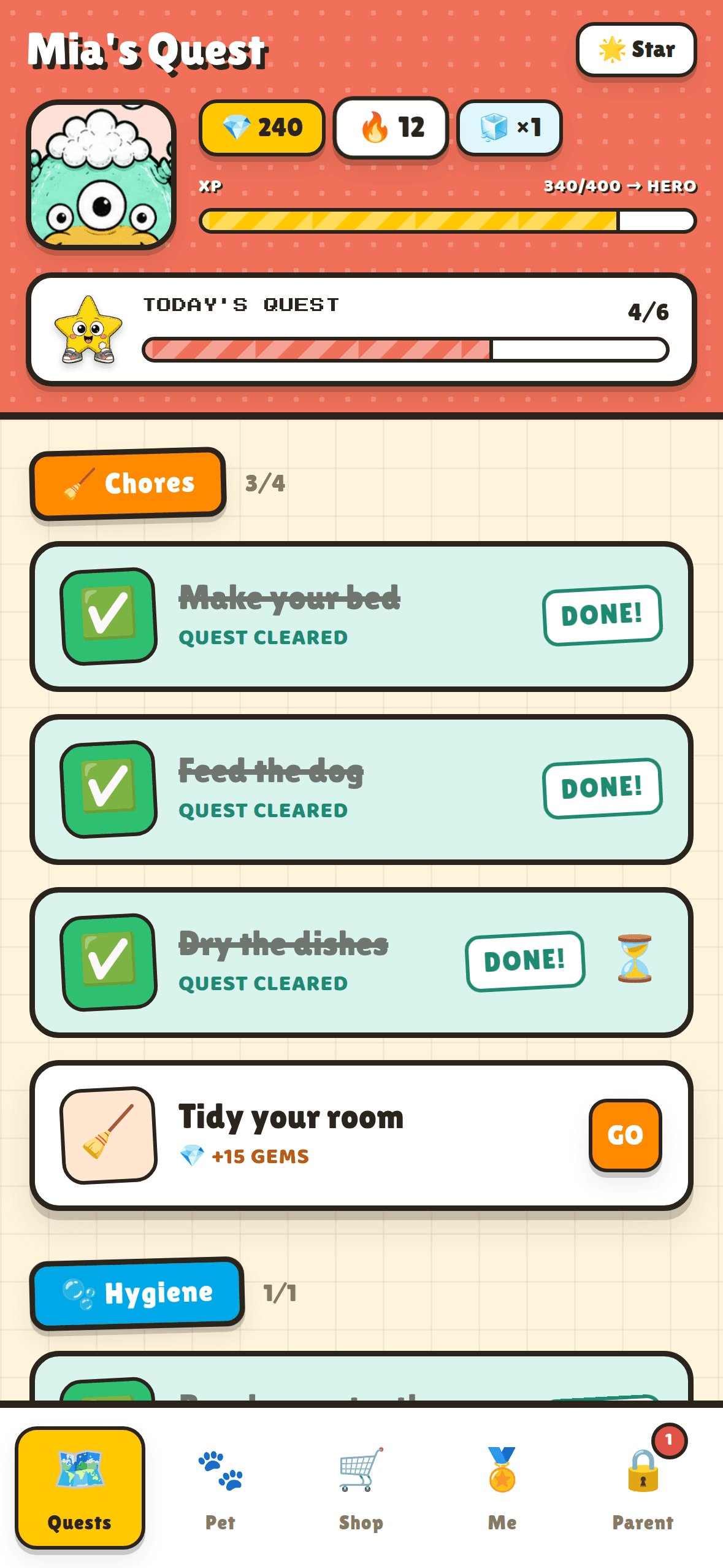 Choreby app screenshot
